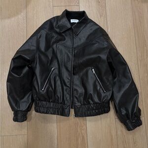 PEPPERMAYO Holland Black Leather Jacket -S/M